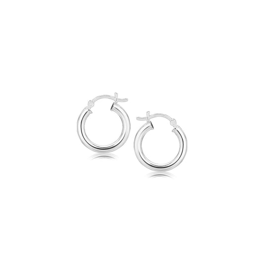 Sterling Silver Polished Hoop Earrings