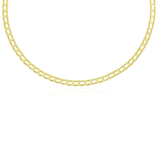 14k Yellow Gold Rail Link Chain