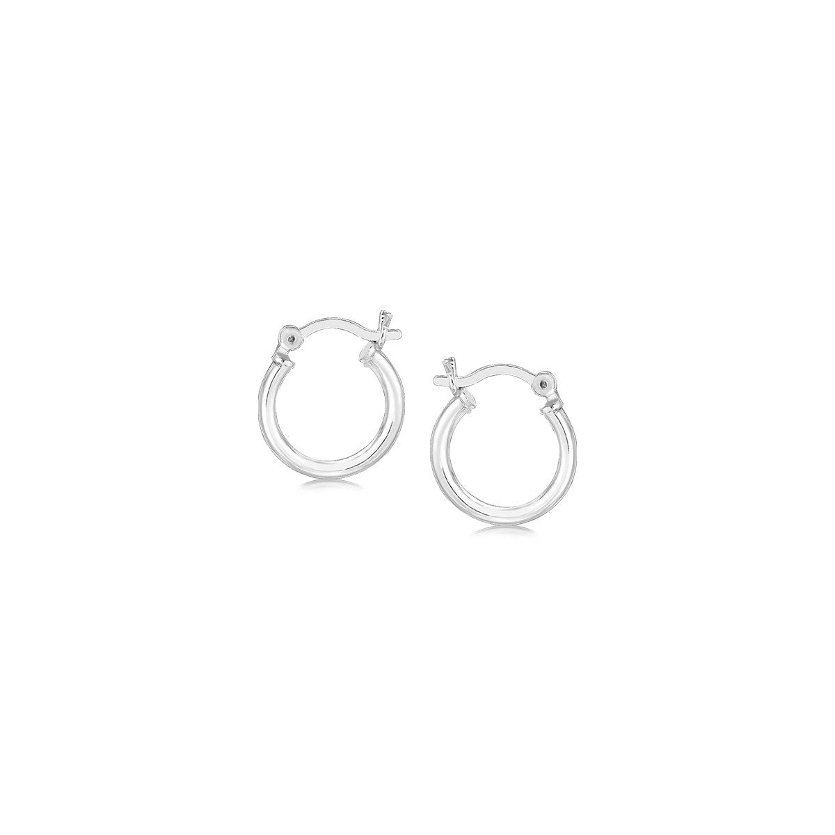 Sterling Silver Small Polished Hoop Earrings