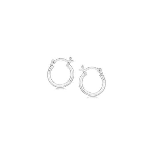 Sterling Silver Small Polished Hoop Earrings