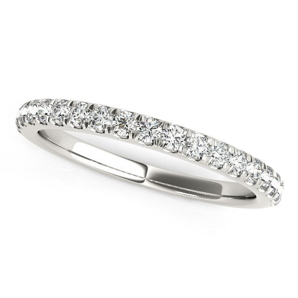 1/4 CT. T.W. Pave Set Diamond Wedding Band in 14k White Gold