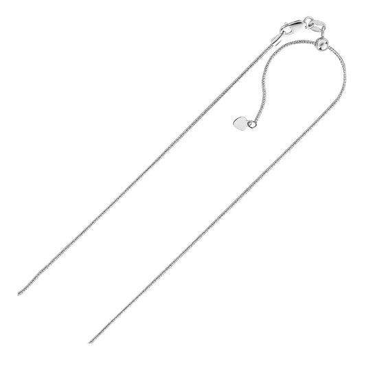 Sterling Silver Adjustable Snake Chain (0.8 mm)