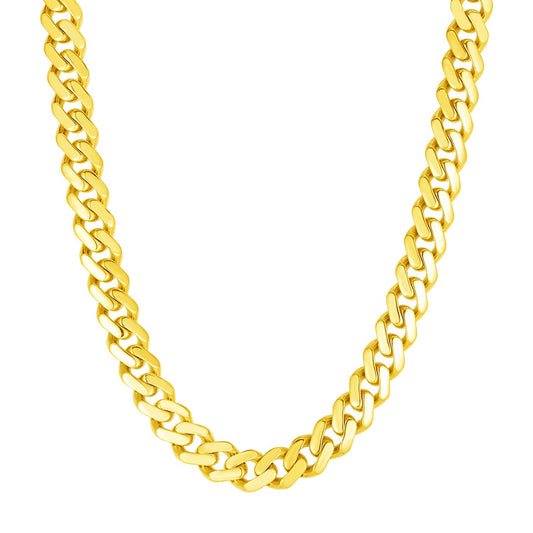 14k Yellow Gold Polished Curb Chain