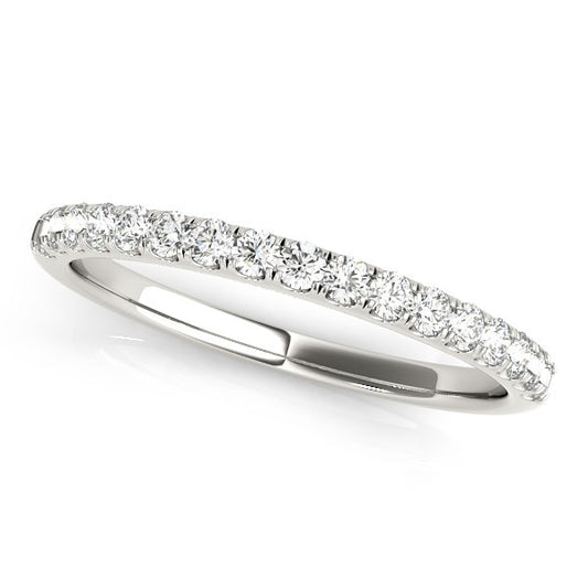 1/3 CT. T.W Scallop Setting Diamond Wedding Band in 14k White Gold