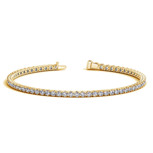 3 CT. T.W Lab Grown Diamond Tennis Bracelet in 14k Yellow Gold