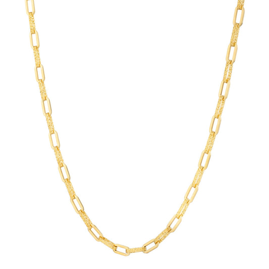 14k Yellow Gold Diamante Paperclip Necklace