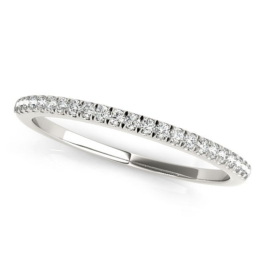 1/8 CT. T.W. Classic Pave Set Diamond Wedding Band in 14k White Gold