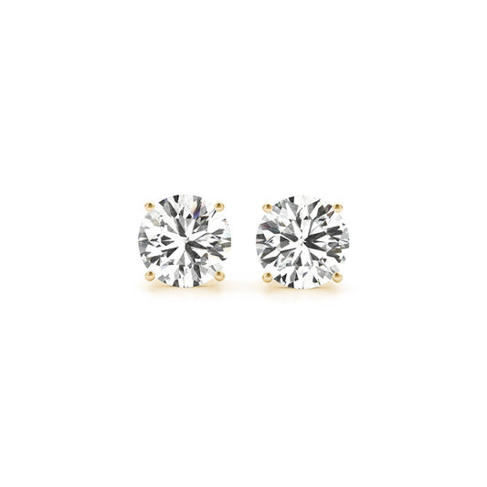 3 CT. T.W Lab Grown Diamond Earrings in 14k Yellow Gold