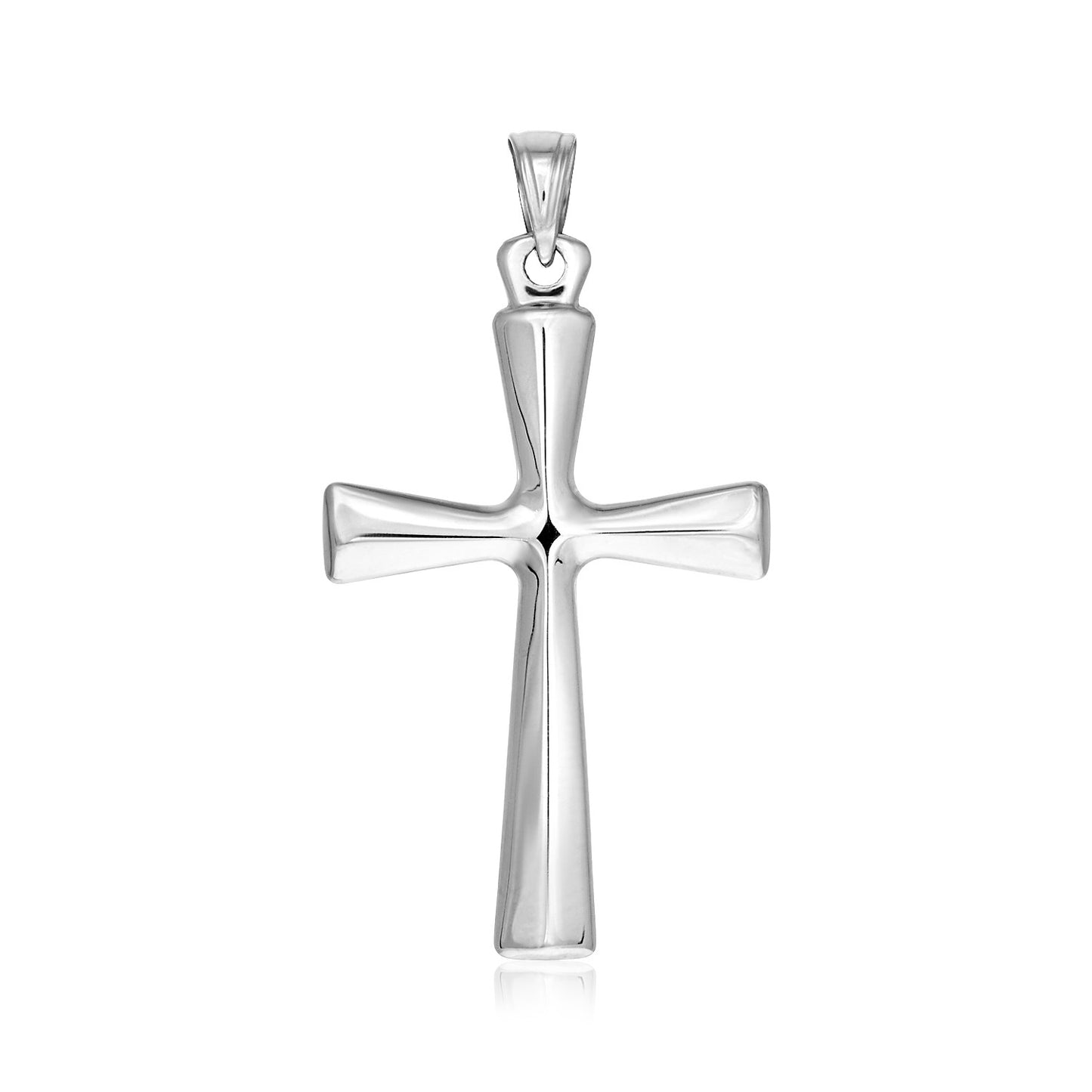 Sterling Silver Rounded Cross Pendant