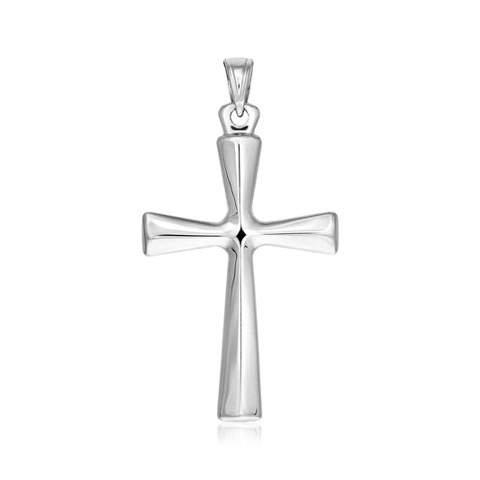 Sterling Silver Rounded Cross Pendant