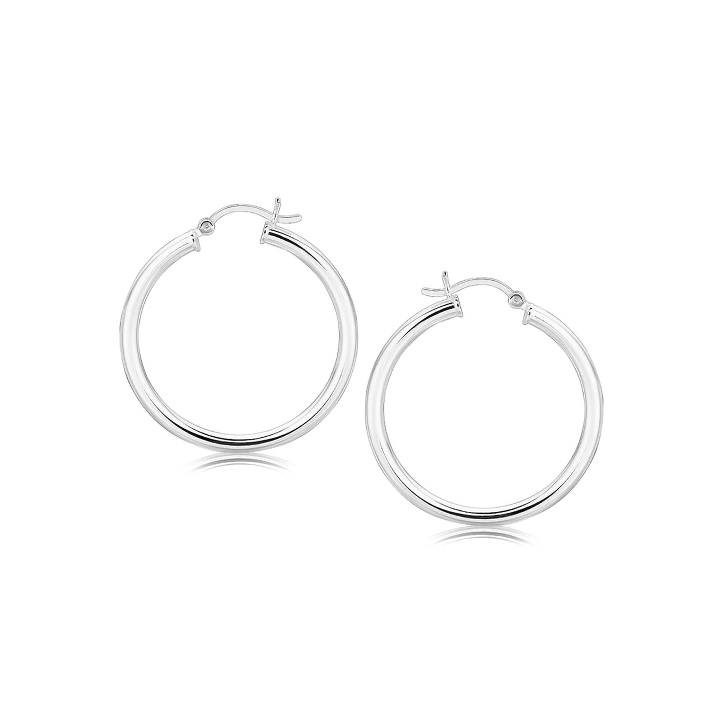 Sterling Silver Polished Hoop Earrings