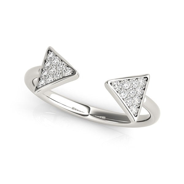 1/5 CT. T.W Arrowhead Diamond Ring in 14k White Gold