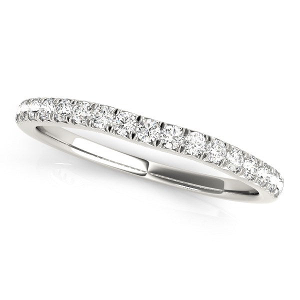 1/3 CT. T.W Curved Diamond Wedding Band in 14k White Gold