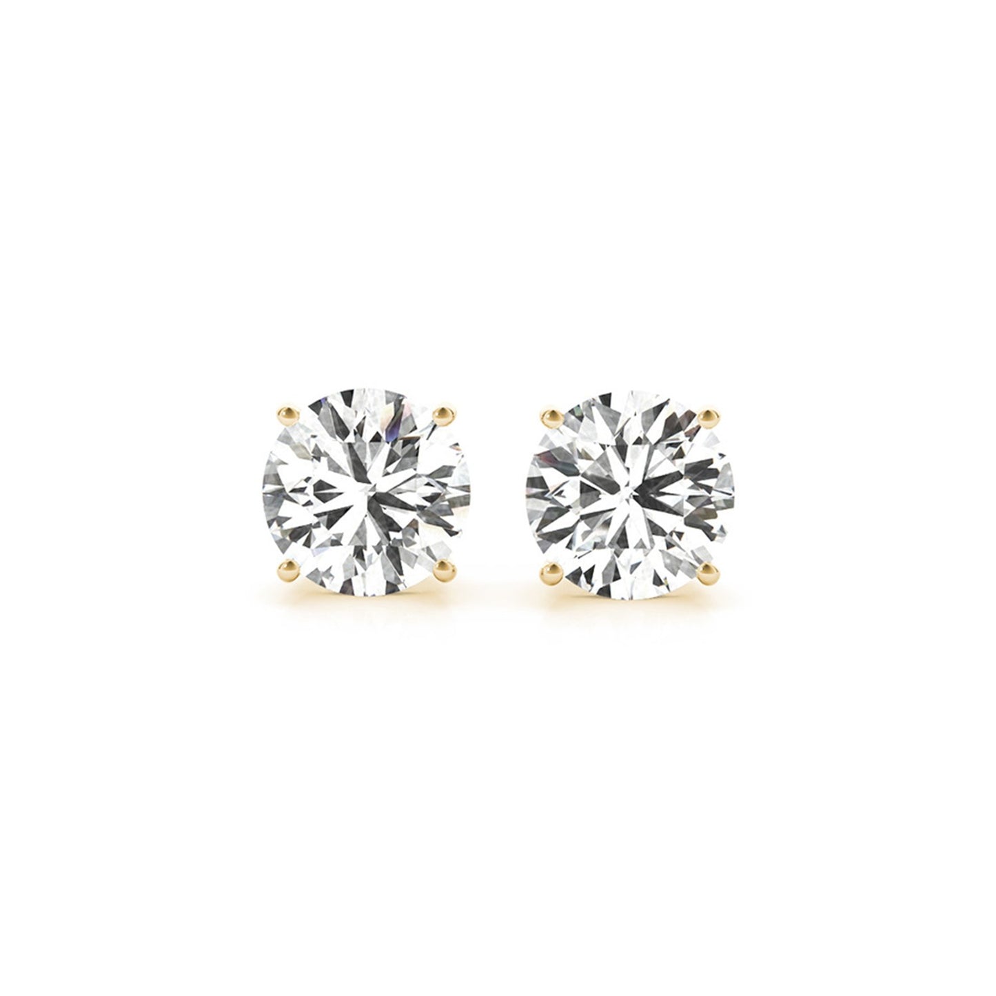 4 CT. T.W Lab Grown Diamond Earrings in 14k Yellow Gold