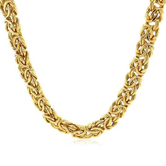 14k Yellow Gold Byzantine Chain