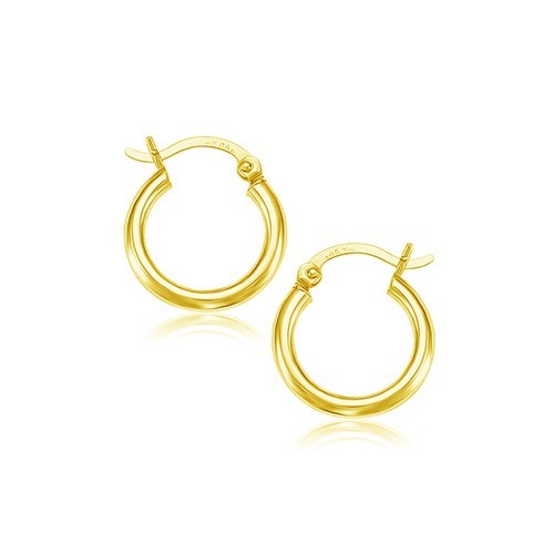 10k Yellow Gold Polished Hoop Earrings