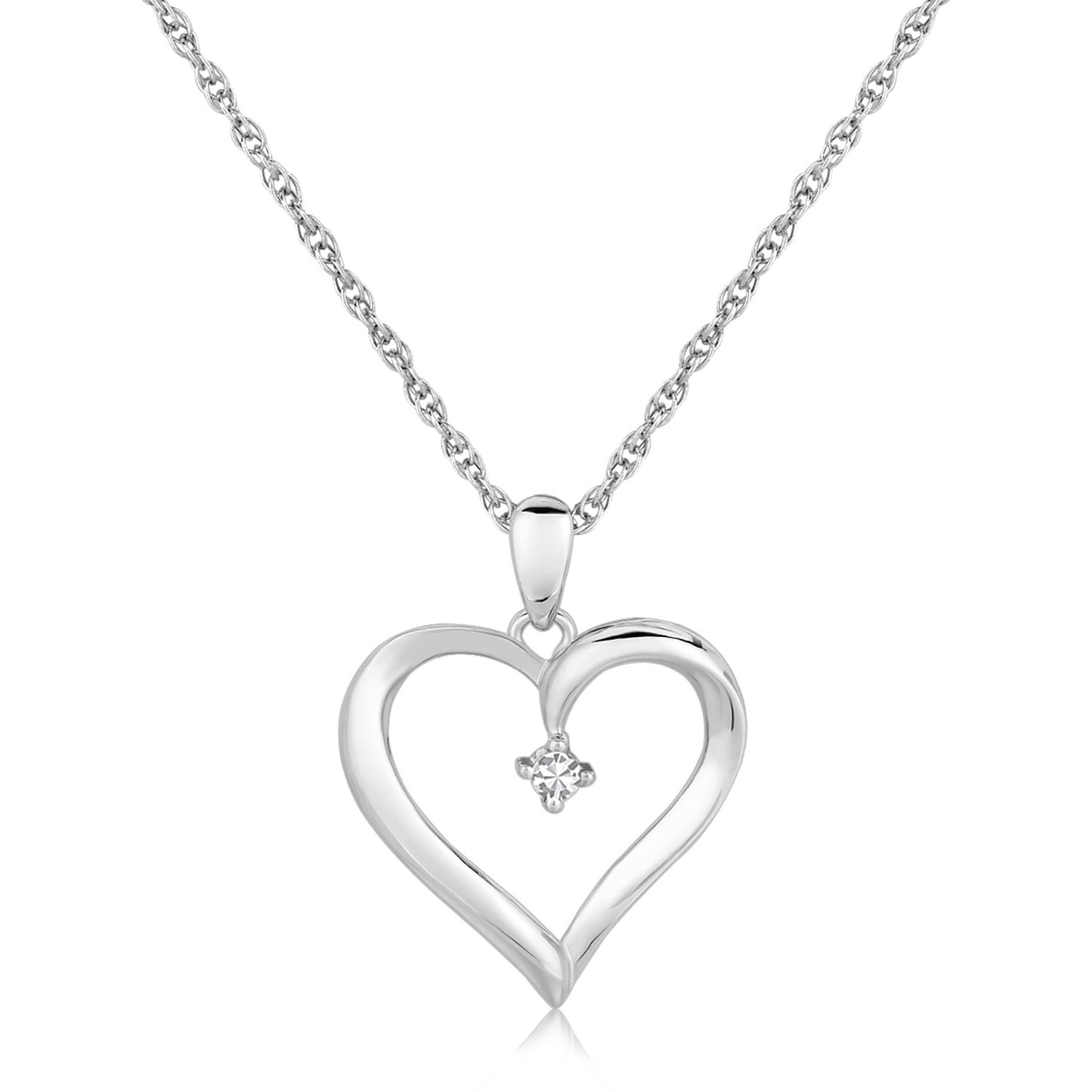 Fancy Diamond Accent Heart Pendant