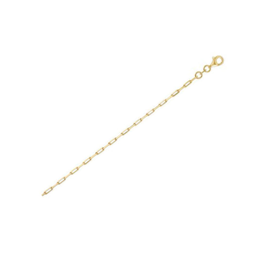 Sterling Silver Gold Plated Paperclip Chain