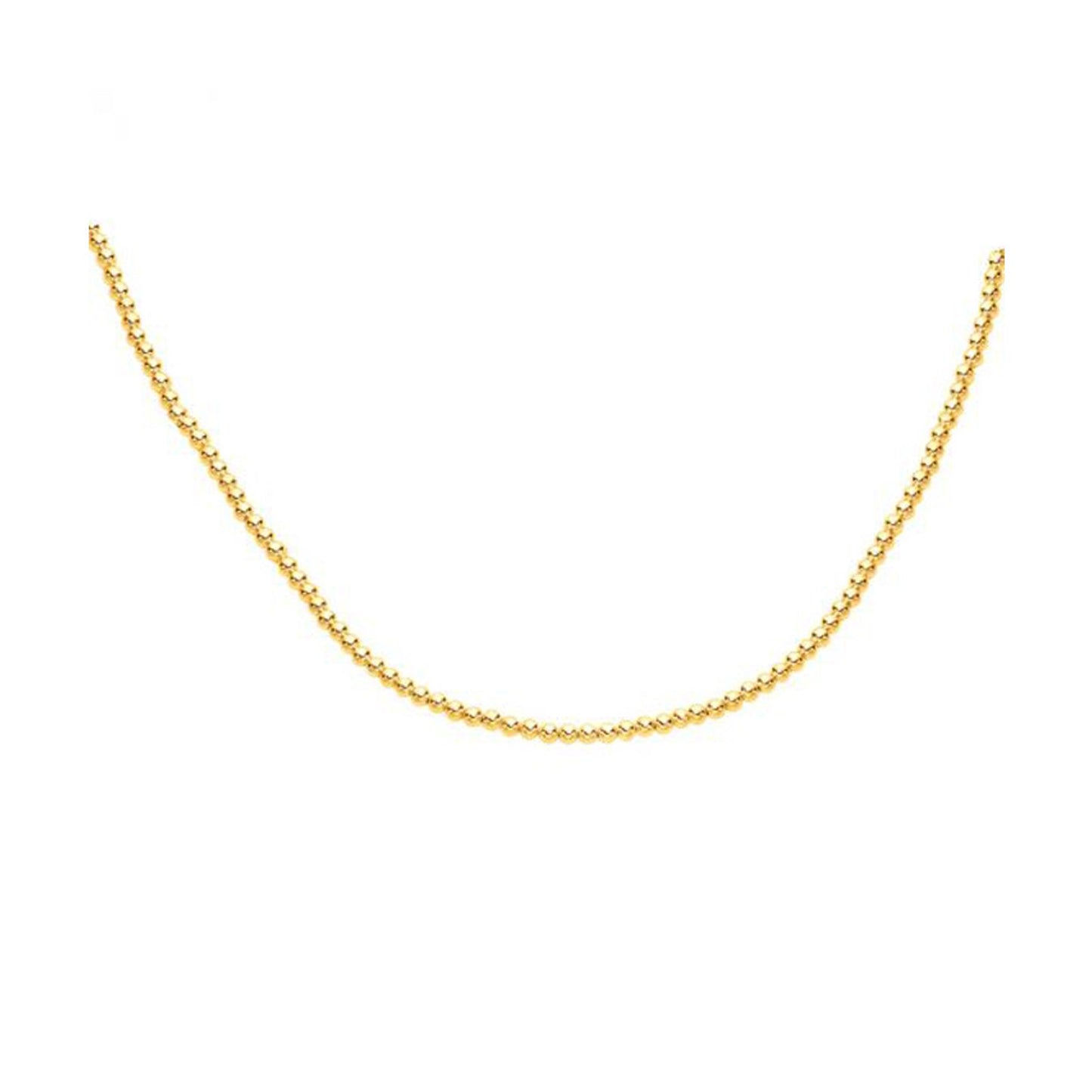 14k Yellow Gold Bead Necklace