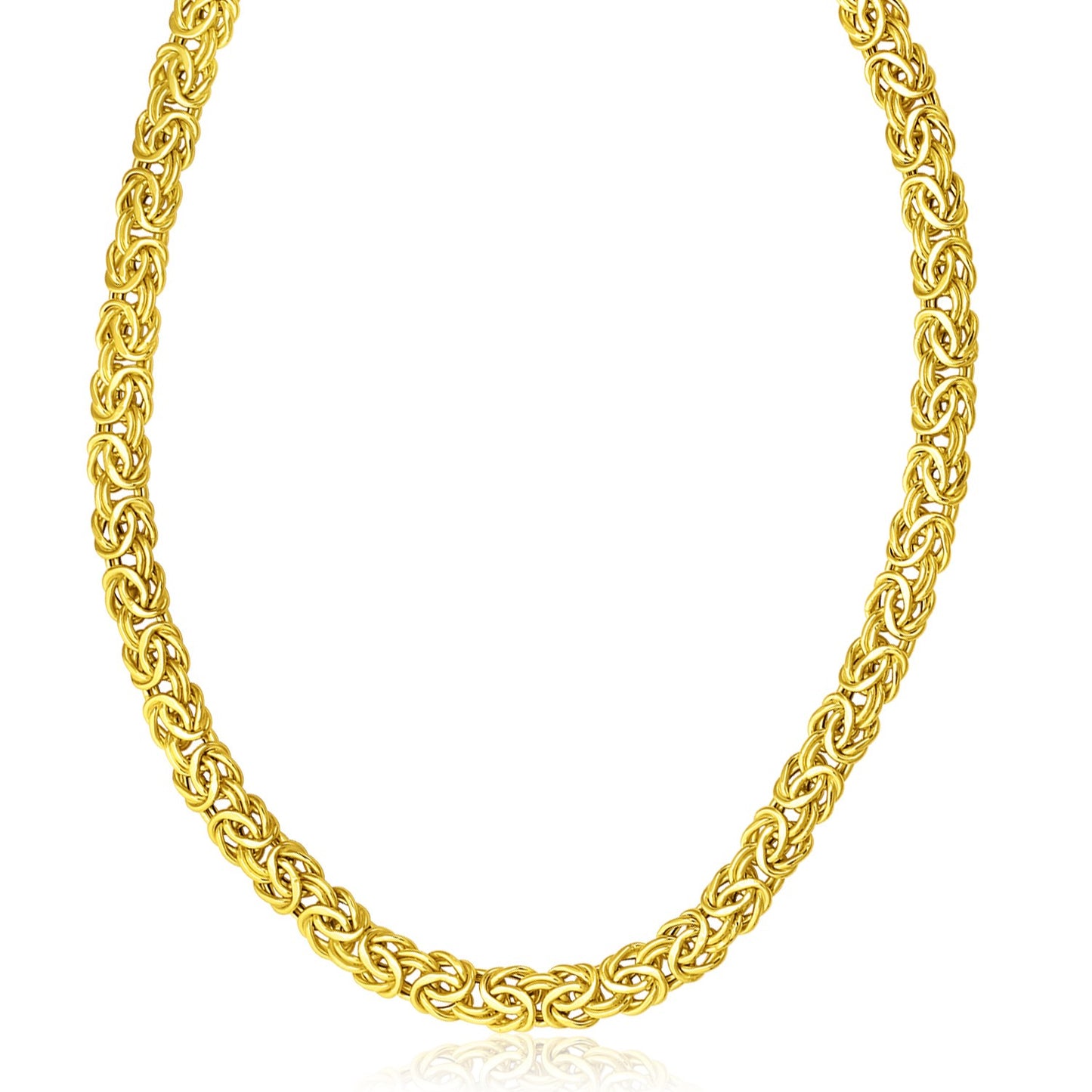 14k Yellow Gold Byzantine Chain