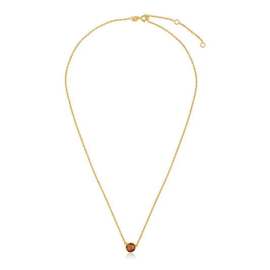 14k Yellow Gold Citrine Necklace