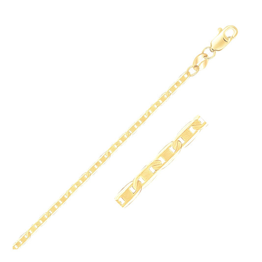 14k Yellow Gold Mariner Link Anklet