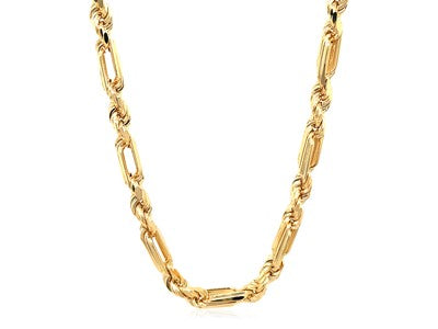 14k Yellow Gold Figaro Chain