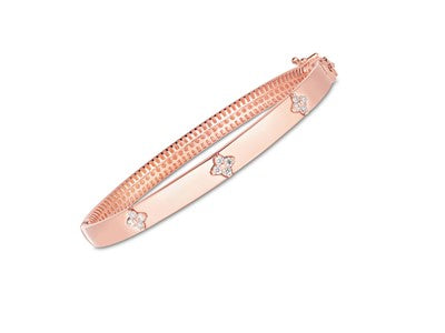 14k Rose Gold Trilogy Diamond Bangle