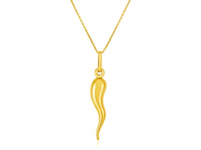 Polished Abstract Swirl Pendant in 14k Yellow Gold