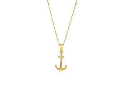 Anchor Pendant in 14k Yellow Gold