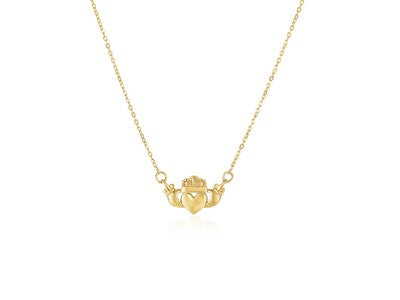 Claddagh Symbol Pendant in 14k Yellow Gold