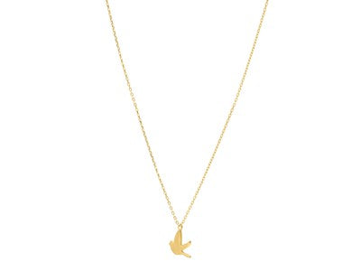 14K Yellow Gold Dove Necklace