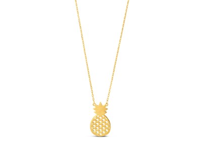 10K Yellow Gold Pineapple Necklace