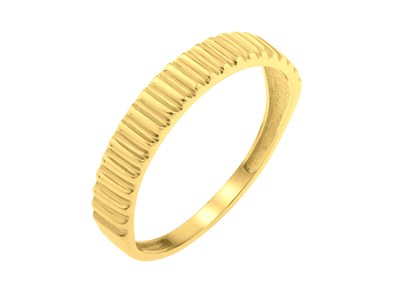 14K Yellow Gold Ridge Ring
