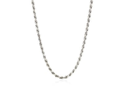 Sterling Silver Diamond Cut Rope Chain