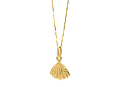 10K Yellow Gold Sea Shell Necklace